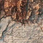 Washington 1883 Shaded Relief Map – XL Canvas - Muir Way - XL Canvas