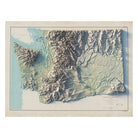 Washington 1968 Shaded Relief Map - Muir Way - Vintage Relief
