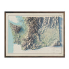 Washington 1968 Shaded Relief Map - Muir Way - Vintage Relief