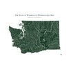 Washington Hydrology Series Map | Map of rivers, streams & more - Muir Way