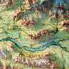 Wrangell-St. Elias, Alaska 1960 Shaded Relief Map