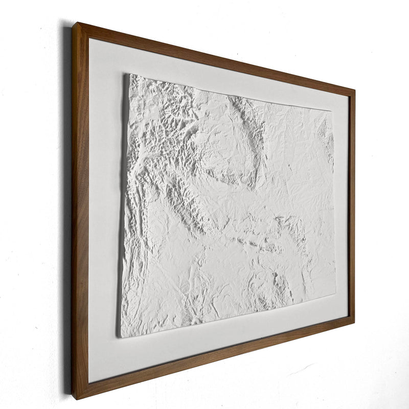 Wyoming 3D Raised Relief Map - Muir Way - 3D