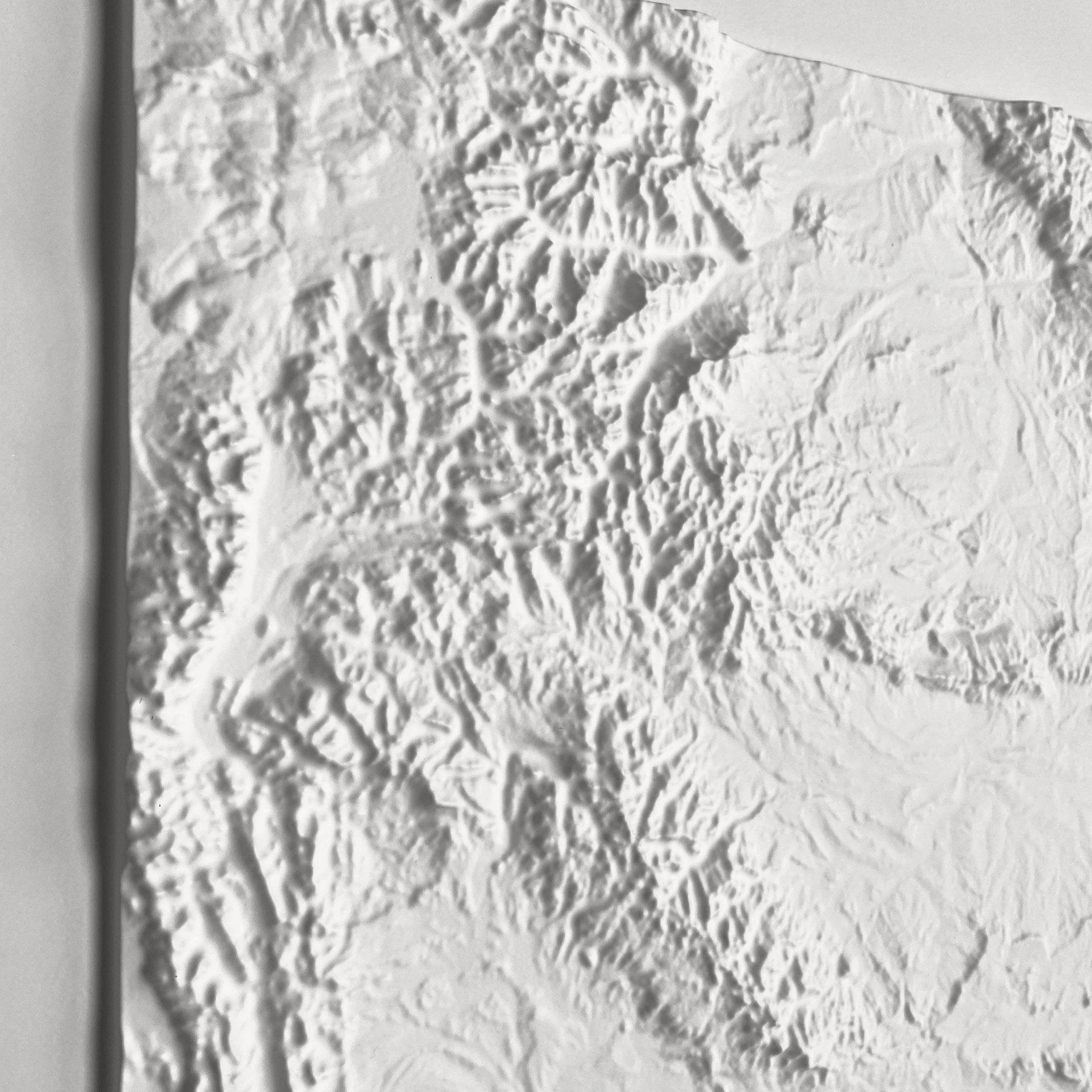 Wyoming 3D Raised Relief Map - Muir Way - 3D