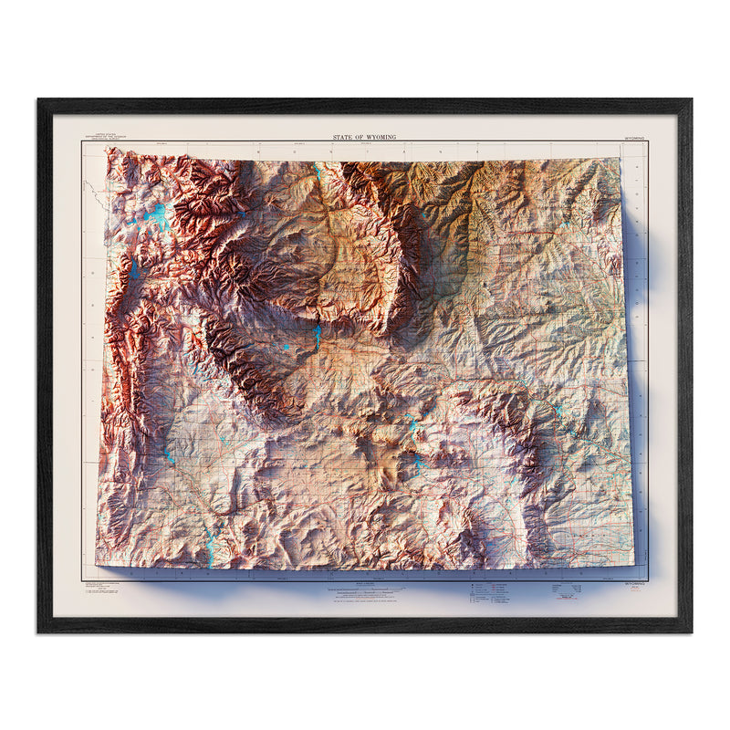 Wyoming 1980 Relief Map