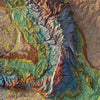 Wyoming 1985 Shaded Relief Map