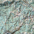 Yosemite 1958 3D Raised Relief Map - Muir Way - 3D