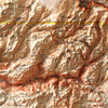 Yosemite 1910 Shaded Relief Map