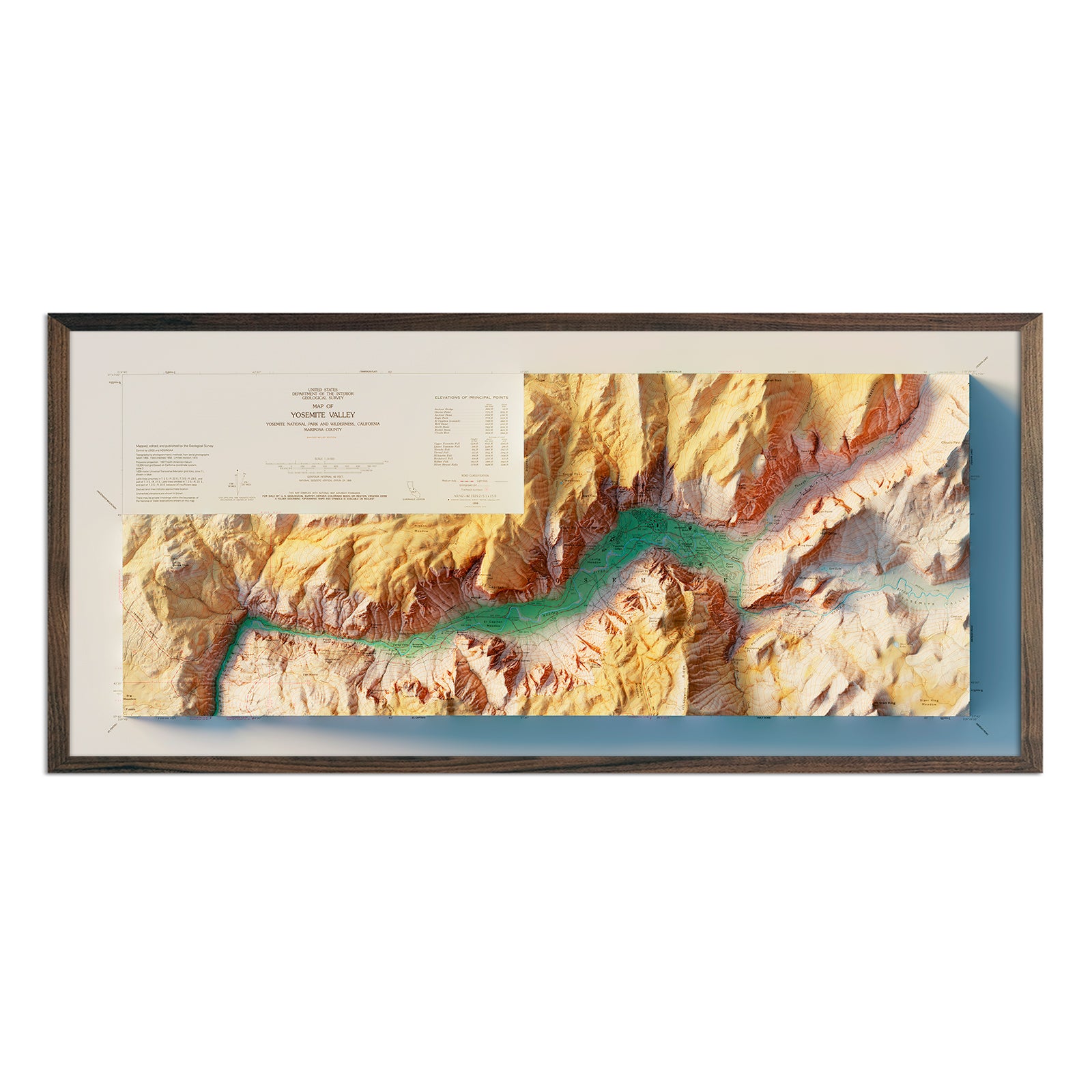 Vintage Yosemite Valley Relief Map - 1970