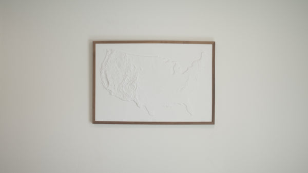 3D Map of the USA White - Muire Way - 3D Map