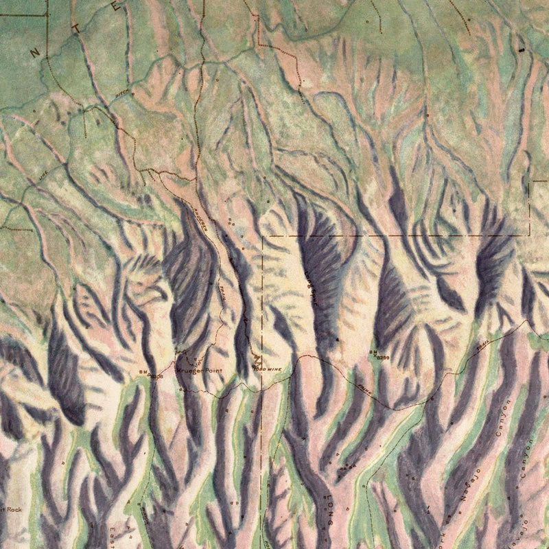 Mesa Verde National Park Map 1914 - Muir Way - Vintage Map