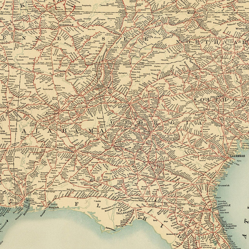 ABC Pathfinder Railway 1902 Map - Muir Way - Vintage Map