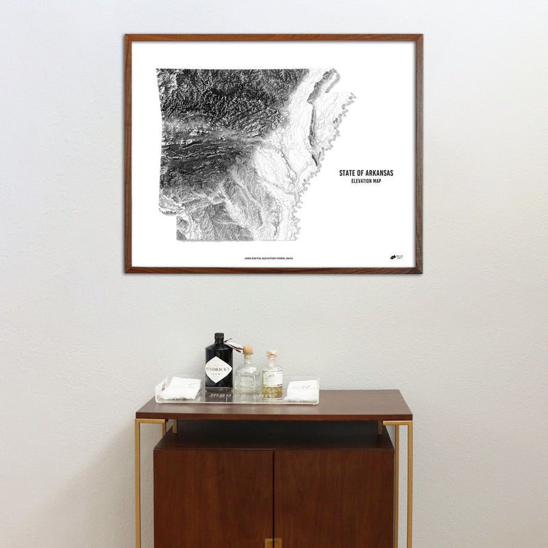 Arkansas Elevation Map - Muir Way - Elevation