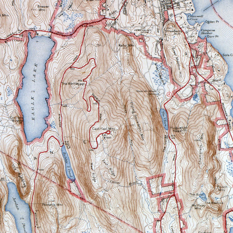 Acadia National Park 1942 Map - Muir Way - Vintage Map