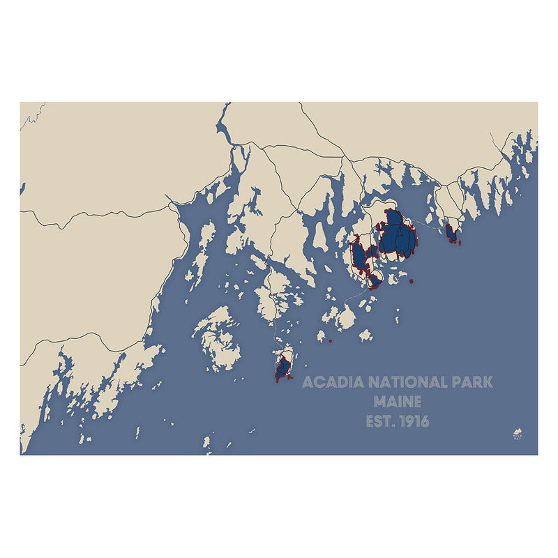 Acadia National Park Map - Muir Way - National Park