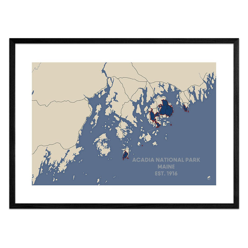 Acadia National Park Map - Muir Way - National Park