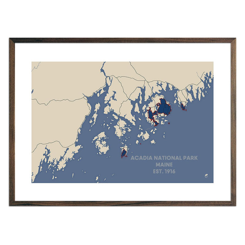 Acadia National Park Map - Muir Way - National Park