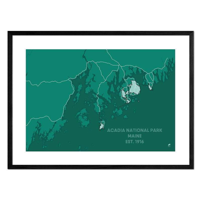 Acadia National Park Map - Muir Way - National Park