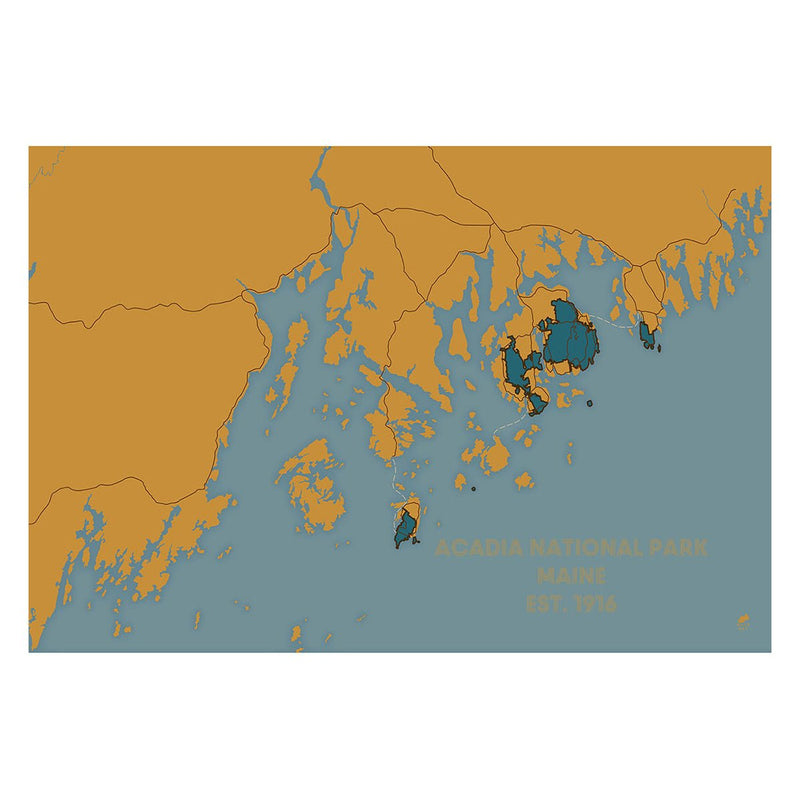 Acadia National Park Map - Muir Way - National Park