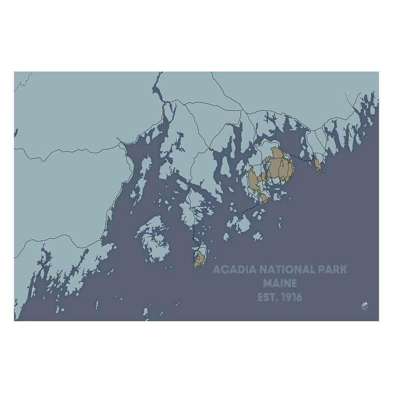 Acadia National Park Map - Muir Way - National Park