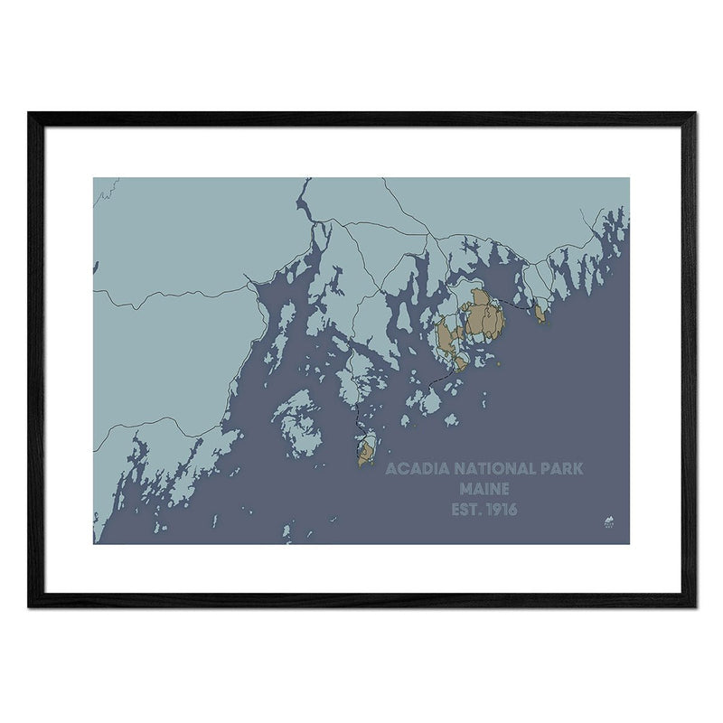 Acadia National Park Map - Muir Way - National Park