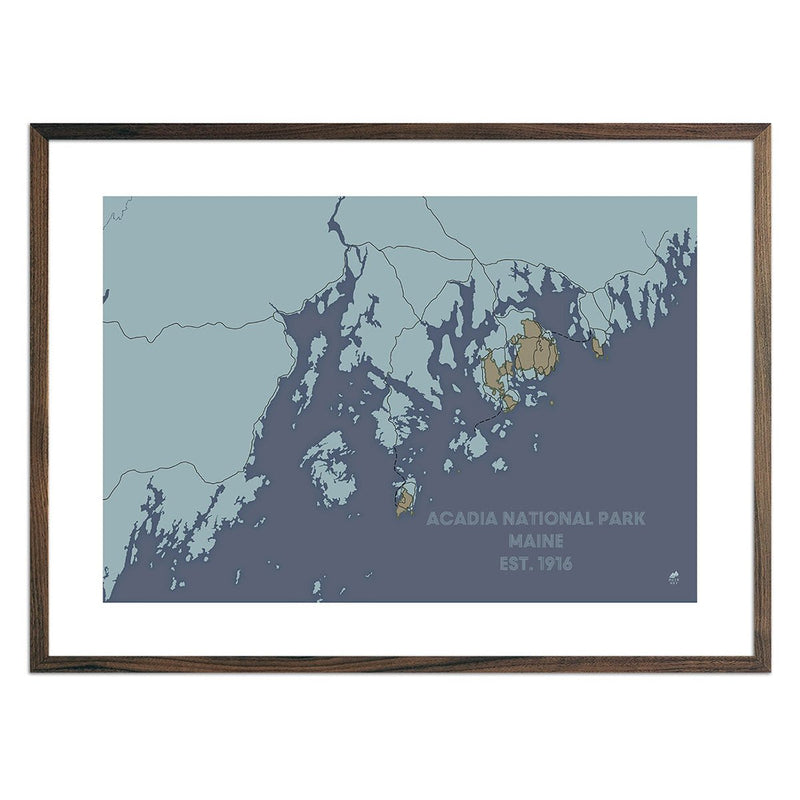 Acadia National Park Map - Muir Way - National Park