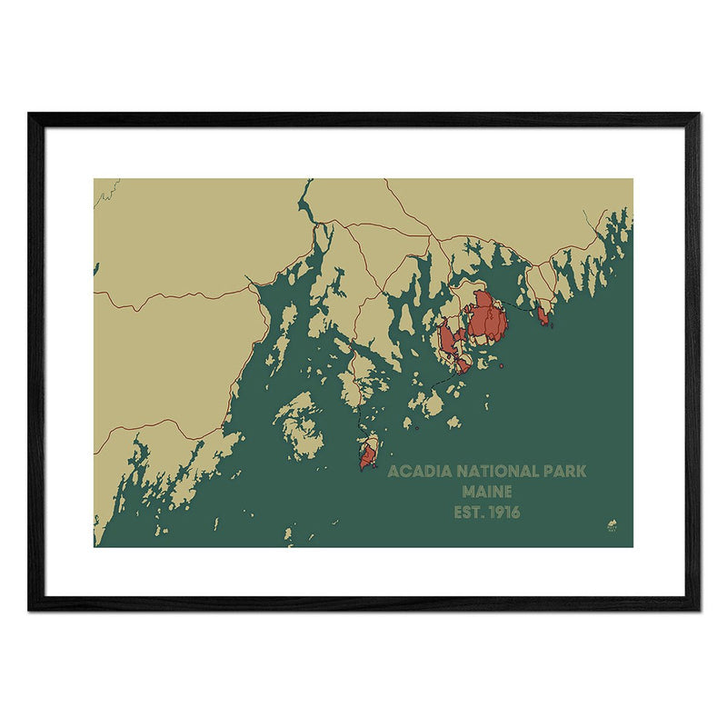 Acadia National Park Map - Muir Way - National Park