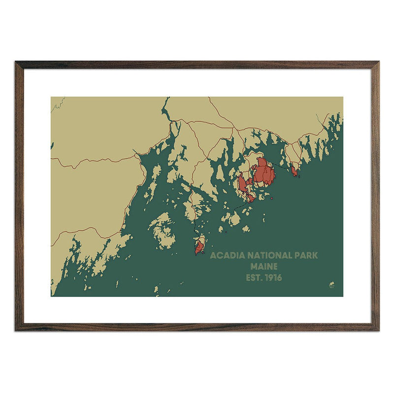 Acadia National Park Map - Muir Way - National Park