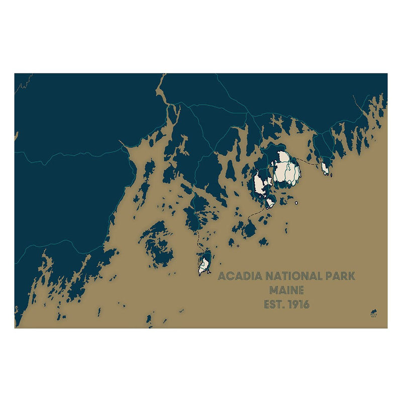 Acadia National Park Map - Muir Way - National Park