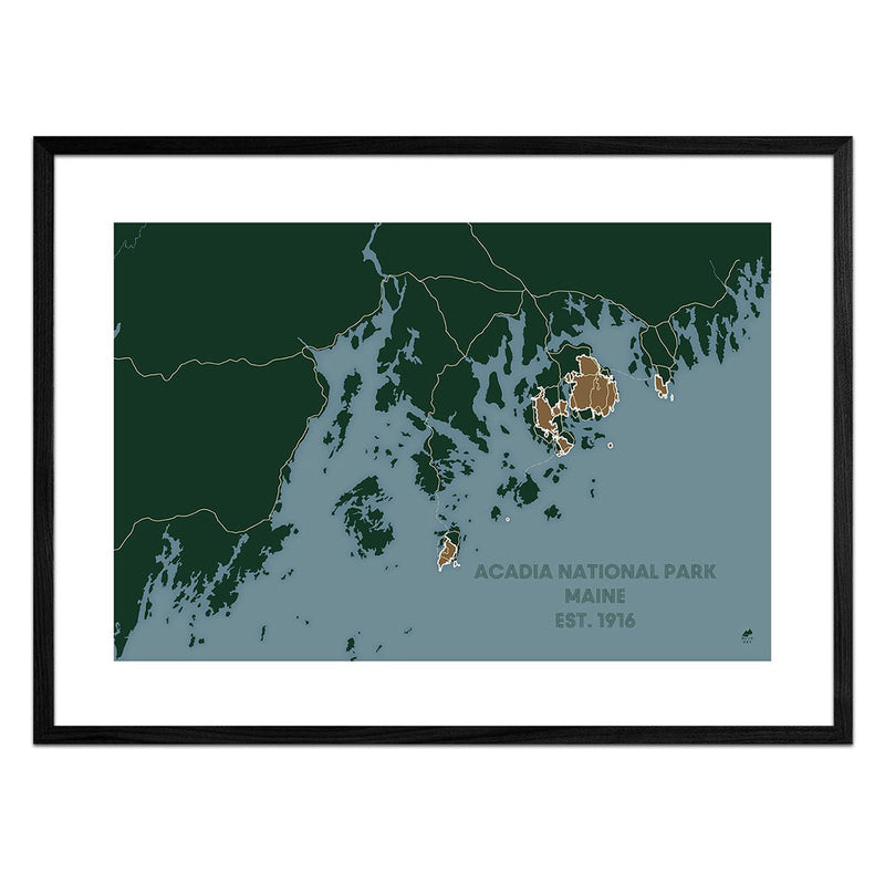 Acadia National Park Map - Muir Way - National Park
