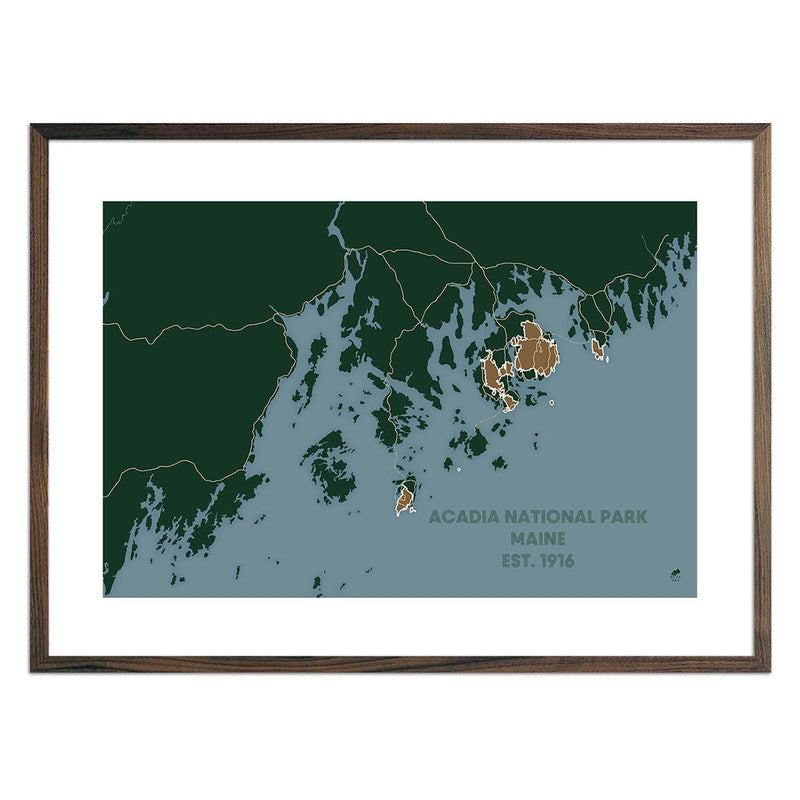 Acadia National Park Map - Muir Way - National Park