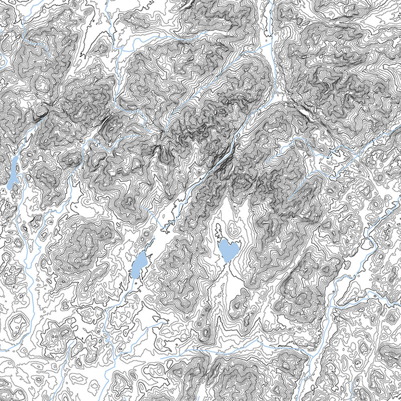 Adirondack Mountains Map - Muir Way - Range Series