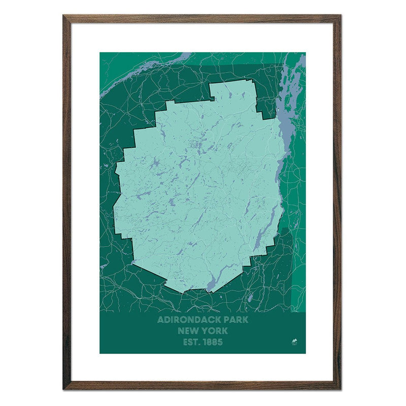 Adirondack Park Map - Muir Way - National Park