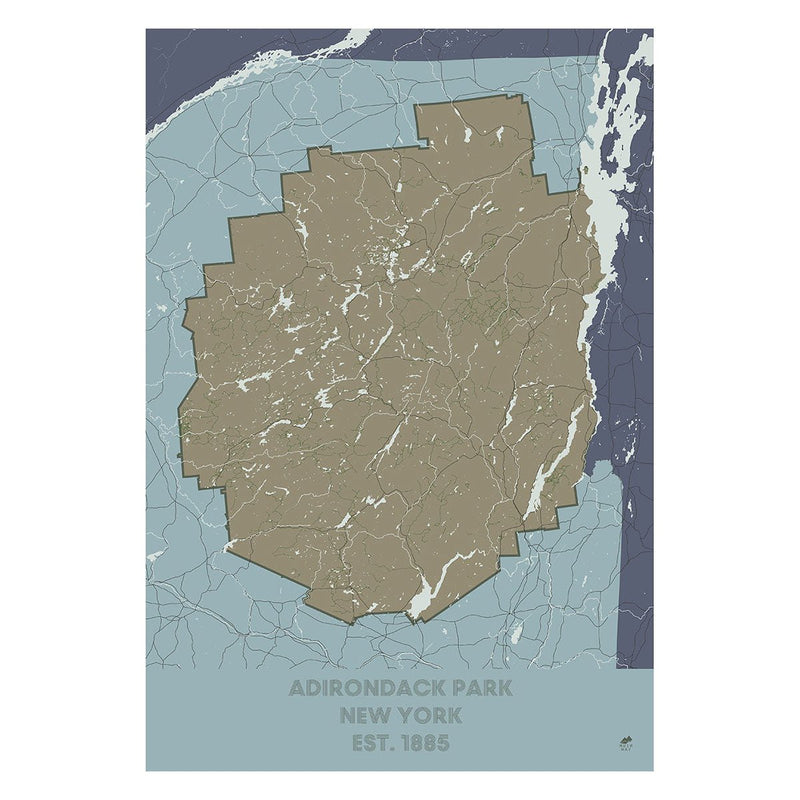 Adirondack Park Map - Muir Way - National Park