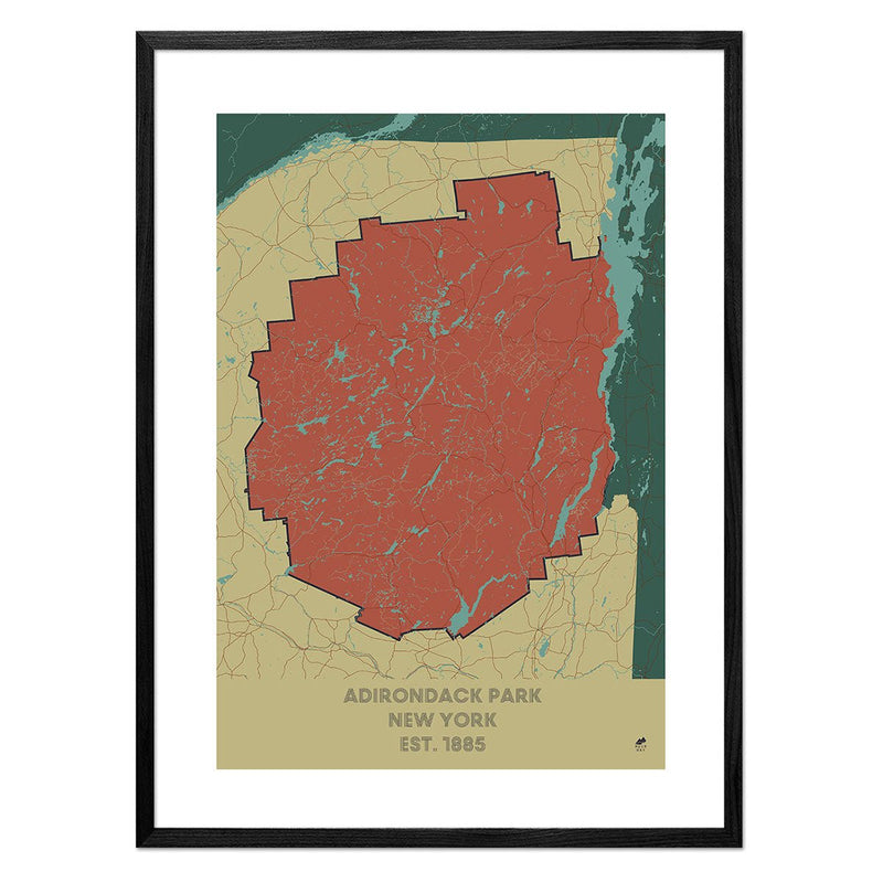 Adirondack Park Map - Muir Way - National Park