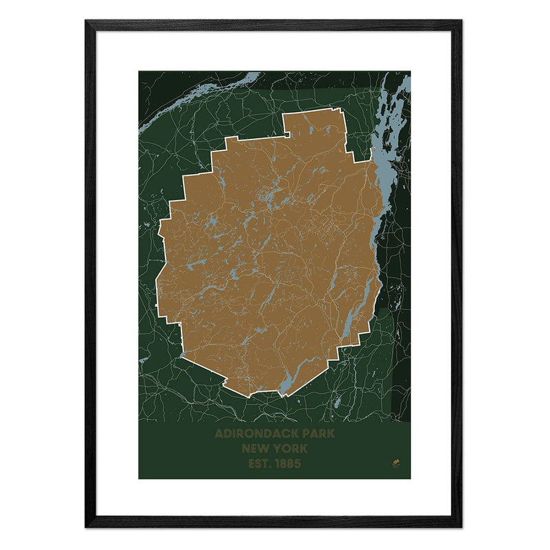 Adirondack Park Map - Muir Way - National Park