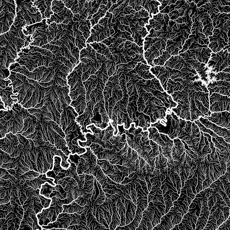 Alabama Hydrological Map - Muir Way - Hydrology