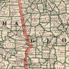 Alabama, Georgia, South Carolina and Northern Florida 1883 Map
