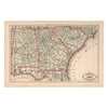 Alabama, Georgia, South Carolina and Northern Florida 1883 Map