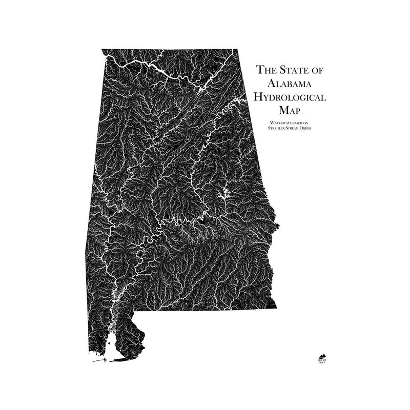 Alabama Hydrological Map - Muir Way - Hydrology