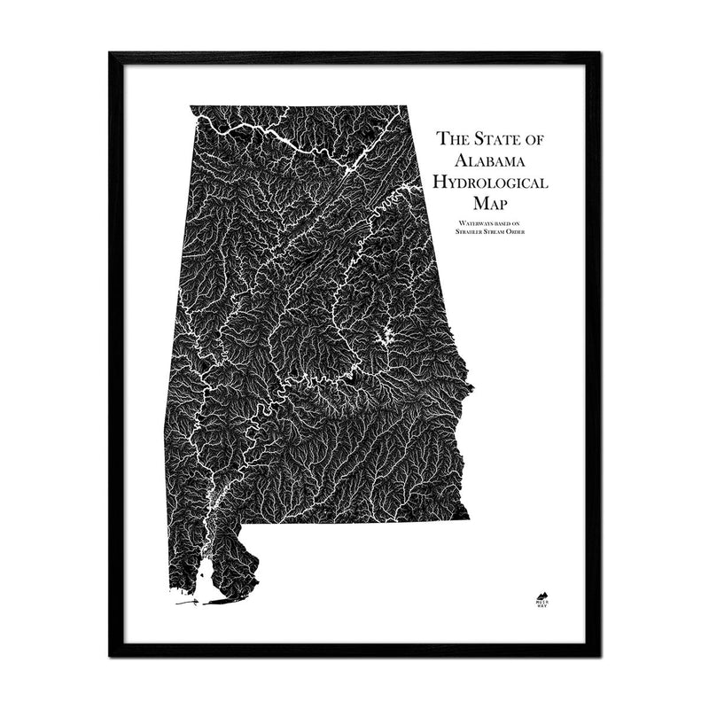 Alabama Hydrological Map - Muir Way - Hydrology