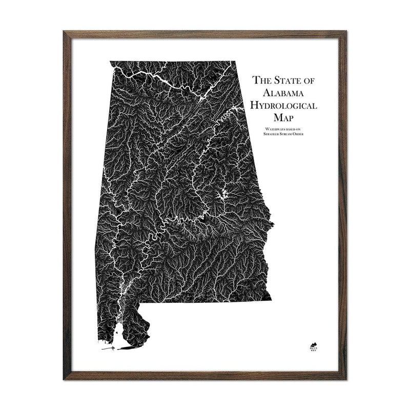 Alabama Hydrological Map - Muir Way - Hydrology