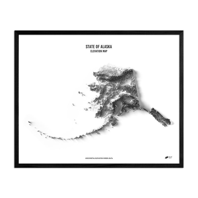 Alaska Elevation Map - Muir Way - Elevation