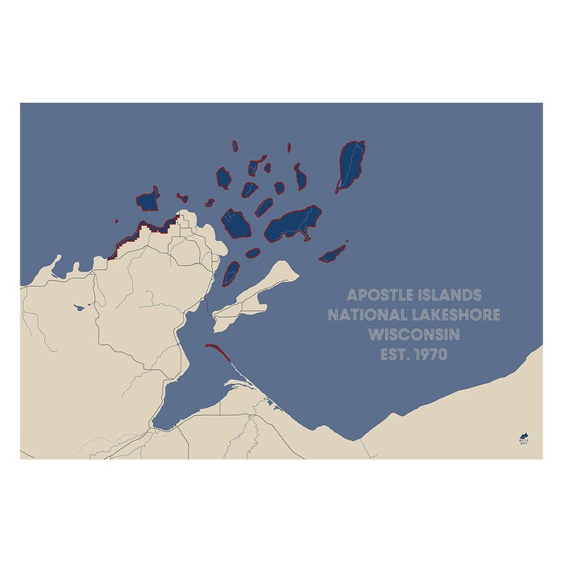Apostle Islands National Lakeshore Map - Muir Way - National Park