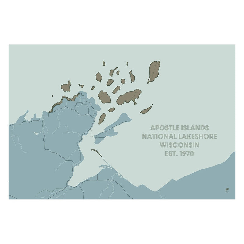 Apostle Islands National Lakeshore Map - Muir Way - National Park