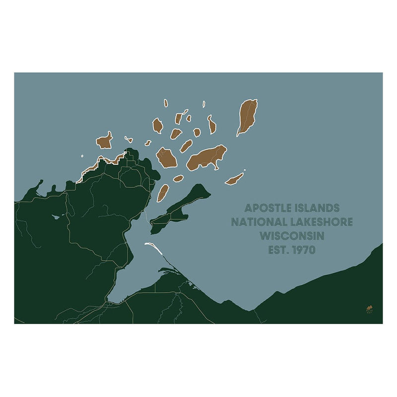 Apostle Islands National Lakeshore Map - Muir Way - National Park