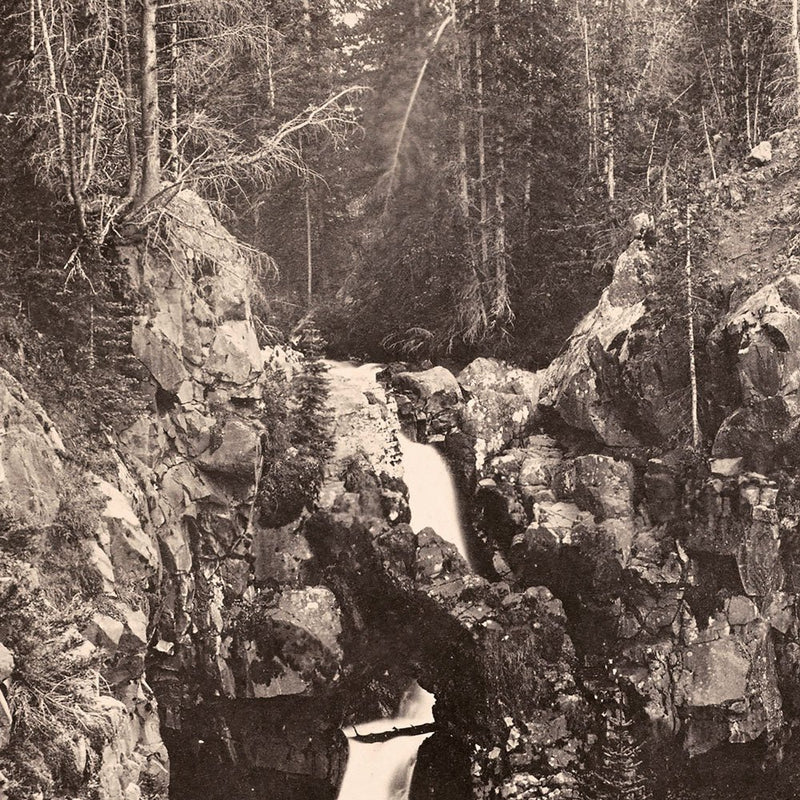 Arched Falls, Base of Mount Blackmore, Yellowstone 1873 - Muir Way - Photograph
