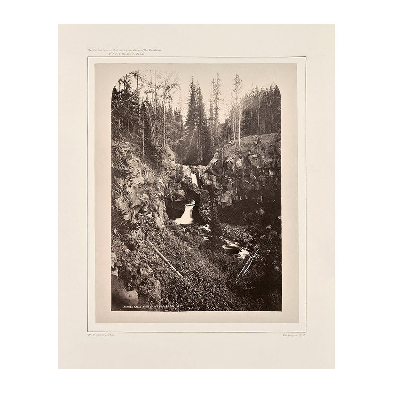 Arched Falls, Base of Mount Blackmore, Yellowstone 1873 - Muir Way - Photograph