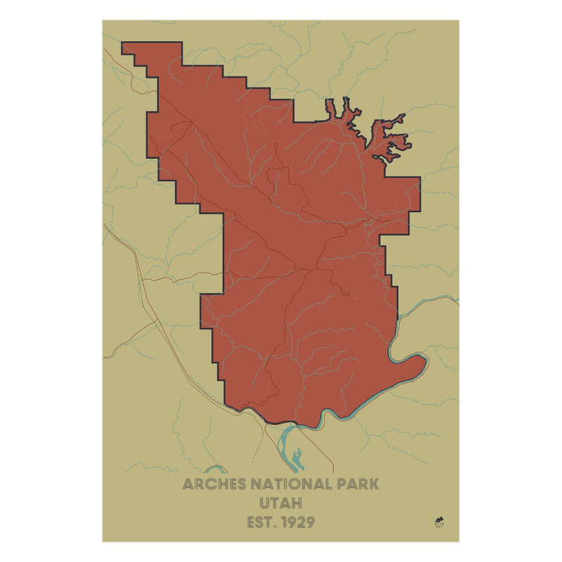 Arches National Park Map - Muir Way - National Park