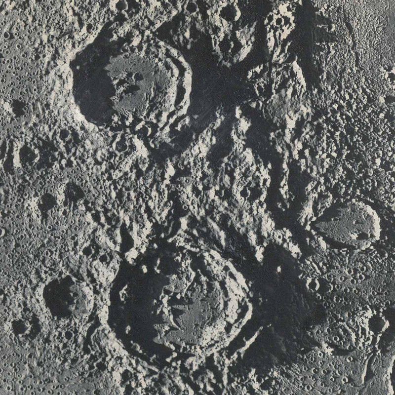 1874 Aristotle and Eudoxus Moon Craters Print - Muir Way - Astronomy