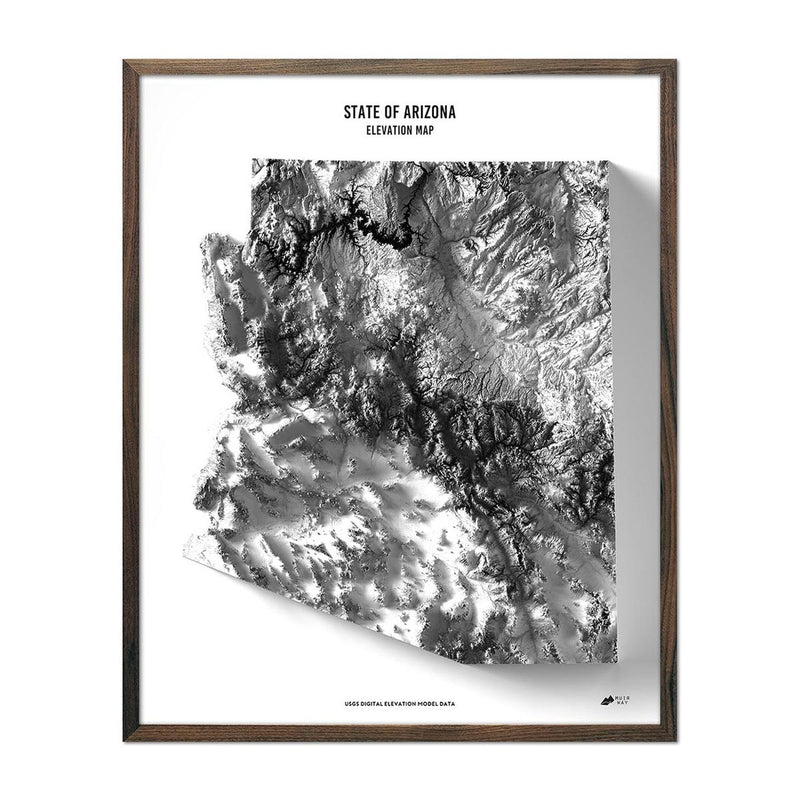 Arizona Elevation Map - Muir Way - Elevation